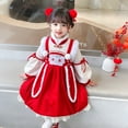 thumbnail image 2 of Hfolob Girls Casual Dresses Kids Baby Child Fairy Fleece Lined Warm Embroidery Bunny Tang Suit Performance Lovely Dresses Party Outfit Birthday Gift 4-5 Years, 2 of 9