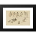thumbnail image 2 of Claude-Joseph Vernet 18x13 Black Modern Framed Museum Art Print Titled - Eight Studies of Figures and a Ship at Sea, 2 of 5