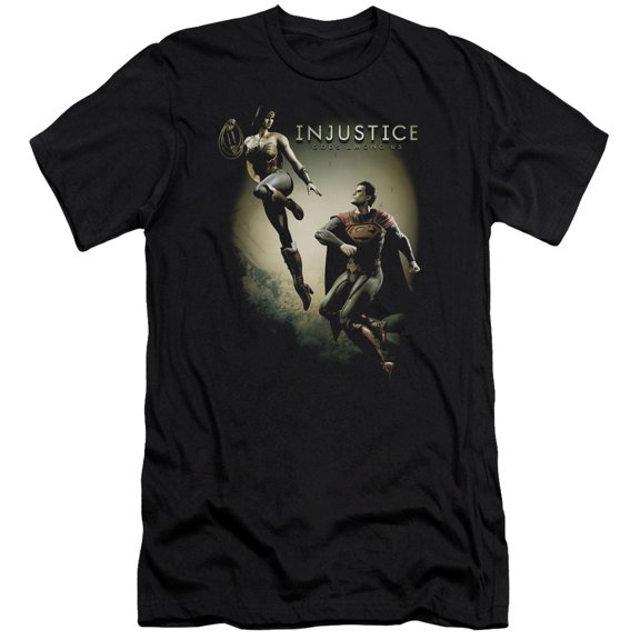 Injustice Gods Among Us Battle Of The Gods Premium Canvas Adult Slim Fit 30/1 T-Shirt Black