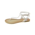 thumbnail image 2 of Alpine Swiss Womens Gladiator Sandals Braided T-Strap Slingback Roman Flats, 2 of 6