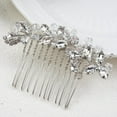 thumbnail image 4 of Vintage Sparkly Hair Combs, Decorative Hair Clips French Rhinestone Barrettes, Crystal Flower Hair Pins Hair Accessories for Women Girls, 4 of 4