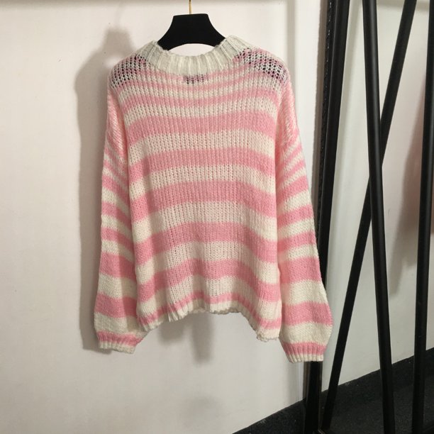Suéter holgado de punto con bordado hueco, estilo perezoso, nuevo diseño original de primavera y otoño, tejido a mano, estilo dulce, 2024