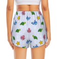 thumbnail image 2 of Lsque Sea Turtle Whale Printed Women's Running Shorts with Liner Pockets,Elastic Quick Dry Workout Athletic Gym Yoga Shorts,Womens High Waist Shorts-XX-Large, 2 of 9