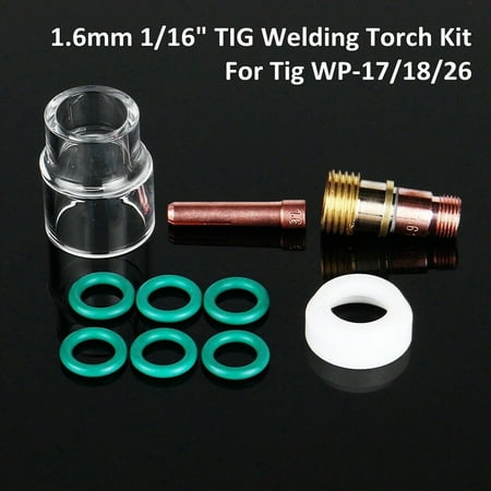 

Fule for WP17/18/26 P 10pcs TIG Welding Torch Stubby Gas Lens #12 Pyrex Glass Cup Kit
