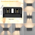 thumbnail image 2 of Lámpara de exterior de 24 W con sensor de movimiento, IP65, luz blanca cálida de 3000 K, luz de pared para exterior/interior, haz de luz ajustable, lámpara de exterior con sensor de, 2 of 8