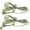 Silver - Pack of 2, variant on Royal Designs, Inc. Flat Plug Extension Cord for Indoor & Outdoor, 12 ft long, White, 6 Outlet Prong Grounded Wire UL Listed, Set of 2
