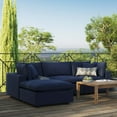 thumbnail image 2 of Modular Lounge Sectional Deep Sofa Set, Blue Navy, Fabric, Modern Contemporary, Outdoor Patio Balcony Cafe Bistro Garden Furniture Hotel Hospitality, 2 of 10