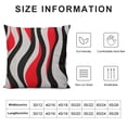 thumbnail image 5 of Creowell  Throw Pillow Cover Geometric Black and White Red Abstract Line Decorative Pillow Case Home Decor Square Pillowcase, 5 of 5