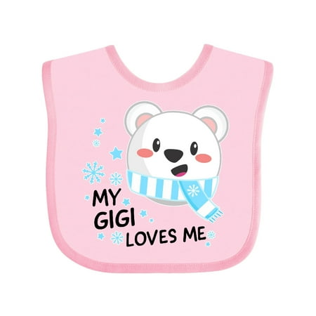 

Inktastic My Gigi Loves me- polar bear Gift Baby Boy or Baby Girl Bib