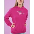thumbnail image 2 of Good Think Take A Time Hoodie Women -Image by Shutterstock, Female XX-Large, 2 of 4