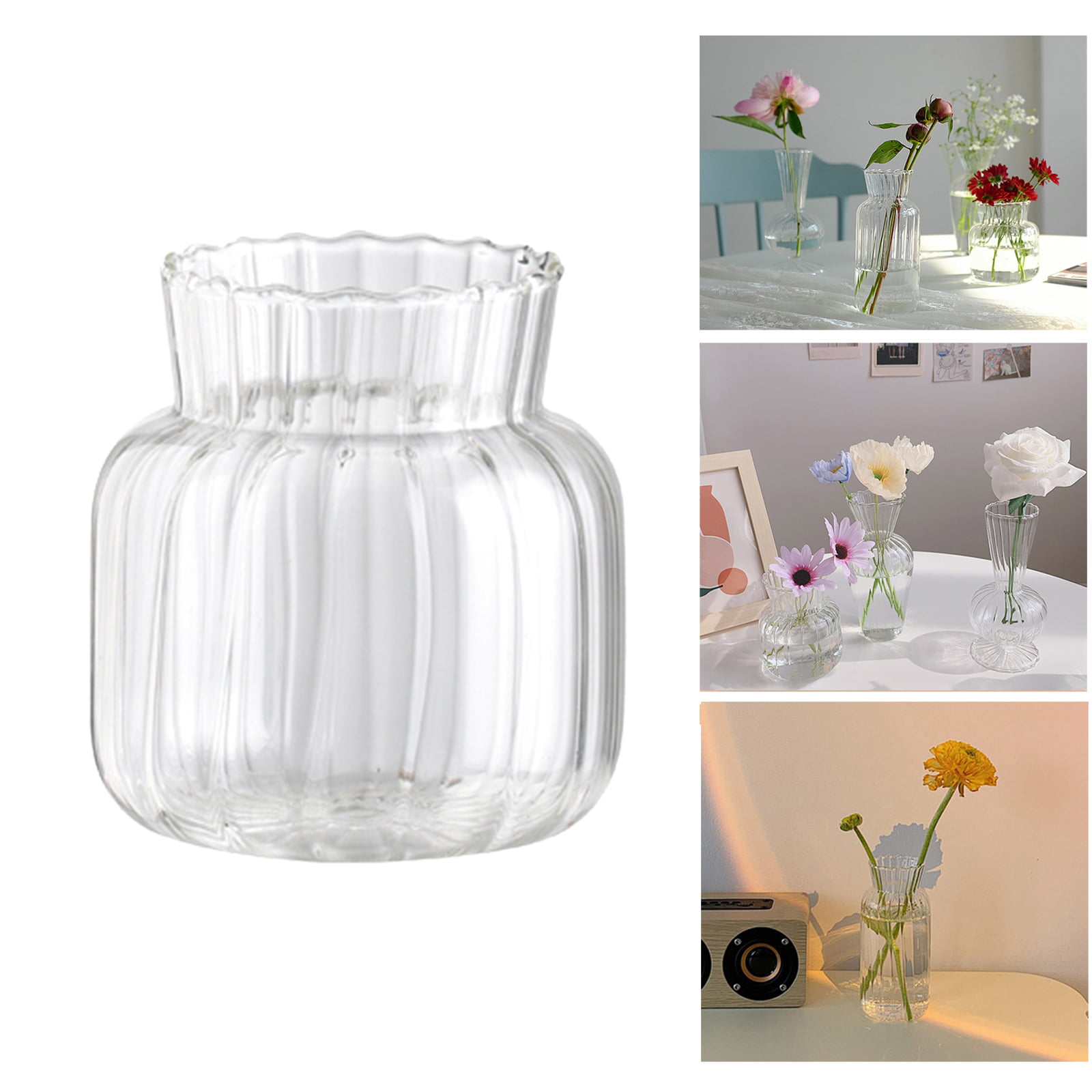 FLAMEER 2X Nordic Ceramic Tabletop Flower Vase Standing Flower Vases Wedding Party Decor 