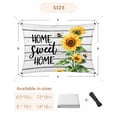 thumbnail image 5 of Yellow Sunflower Sun Shade Sail 14'x18' Rectangle Outdoor Shade Canopy, Bee Wooden Grain Country Farmhouse Porch Shades Outdoor Sun Blocking Screen, Sunshade Cloth Covers for Patio/Deck/Garden, 5 of 5