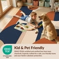 thumbnail image 4 of Design&I 2'x3' Washable Samll Area Rug Navy and Terracotta Geometric Art Abstract Shapes with Modern Circular for Entryway, Indoor, Ultra-Thin & Non-Slip Skid-Resistant, 4 of 7