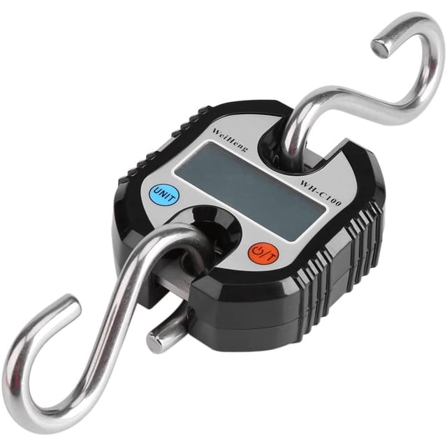 Báscula electrónica para equipaje Báscula electrónica para equipaje Báscula digital portátil con gancho de pantalla LCD 150 kg / 300 lb (negro) Adepaton YQ-0767