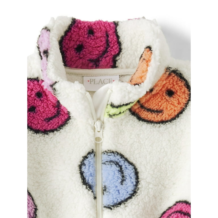 Children's place faux fur on sale jacket