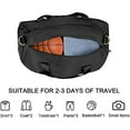 thumbnail image 7 of RIBONGZ Sports Gym Bag Travel Duffel Bag Waterproof Weekender Overnight Tote Carry on Bag with Wet Pocket & Shoes Compartment for Men Women Lightweight Adjustable Strap Black, 7 of 7