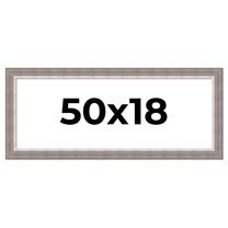 50x18 Frame Grey Real Wood Picture Frame Width 2.75 Inches | Interior Frame Depth 0.5 Inches |