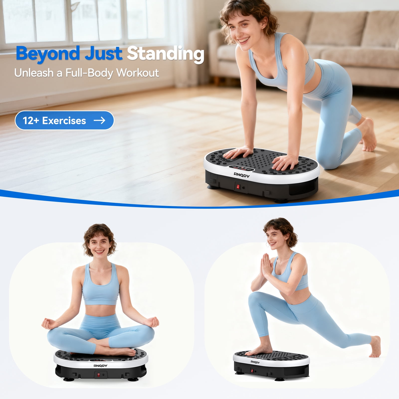 Anqdy Vibration Plate Exercise Machine Vibrating Plate For Home Gym Exercise Equipment