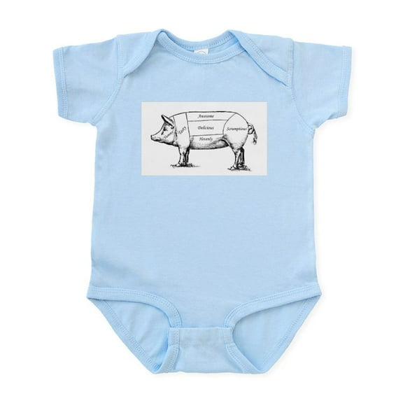 CafePress - Tasty Pig Body Suit - Baby Light Bodysuit, Size Newborn - 24 Months