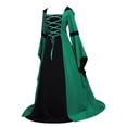 thumbnail image 3 of Women's Dress Retro Style Trumpet Sleeve Long Floor Length Gothic Attire for Special Events and Themed Parties, 3 of 6