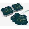 thumbnail image 5 of Inkdotpot Real Gold Foil Bracket Shape Paper Hang Tags Let Love Sparkle Wedding Favor Tags Pack Of 100, 5 of 7