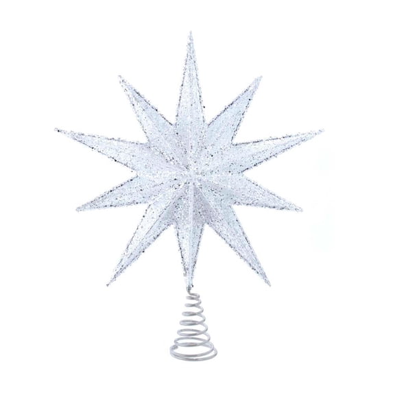 Kurt Adler 18-Inch Silver Bethlehem Star Treetop