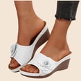 thumbnail image 5 of Iyufng Wedge Sandals for Women Floral Embellishments Slippers Summer Casual Outdoor Beach Shoes, 5 of 9