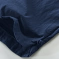 thumbnail image 6 of BXINGOHAI Men's Loose Drawstring Linen Long Shorts Summer 3/4 Below Knee Capri Pants Today Navy,4XL, 6 of 6