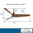 thumbnail image 6 of 3 Blade Ceiling Fan With Light Kit-14.5 Inches Tall And 52 Inches Wide-Grey Finish Minka Aire Fans F678l-Gry, 6 of 7