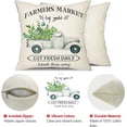 thumbnail image 5 of Spring Pillow Covers 16x16 Set of 4,Farmhouse Decor Eucalyptus Leaves Decorations Truck Vase Home Sweet Home Linen Cushion Case Gifts for Home Decor\u2026, 5 of 6