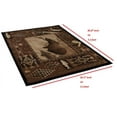 thumbnail image 7 of Handcraft Rugs Cabin Rug  Lodge, Cabin Nature and Animals Area Rug  Modern Southwestern Pattern Cabin Area Rug  Abstract, Chocolate/Beige-Bear Hunting Fish 5x7 feet, 7 of 7
