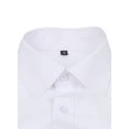 thumbnail image 5 of Hood Crew Men's Long Sleeve Dress Shirts with Pocket Button Down Shirts White L, 5 of 5