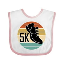Inktastic 5k Race Running Retro Sunset Runner Boys or Girls Baby Bib
