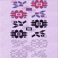 thumbnail image 1 of Ahgly Company Indoor Square Patterned MediumOrchid Purple Area Rugs, 4' Square, 1 of 6