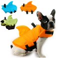 thumbnail image 2 of Chaleco salvavidas de verano para perros con bonito diseño de tiburón, ropa de baño para cachorros, chaleco de seguridad con asa para perros pequeños y grandes, traje de baño para surfear, 2 of 5