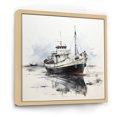 thumbnail image 2 of Designart "Ash And Ivory Fishing Vessel" Coastal Floater Framed Canvas Art Print, 2 of 5