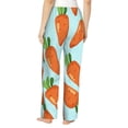 thumbnail image 3 of Goofa Cartoon Carrot Printed Soft Pajama Pants for Women, Wide Leg Comfy Casual Lounge Yoga Pants-Large, 3 of 9