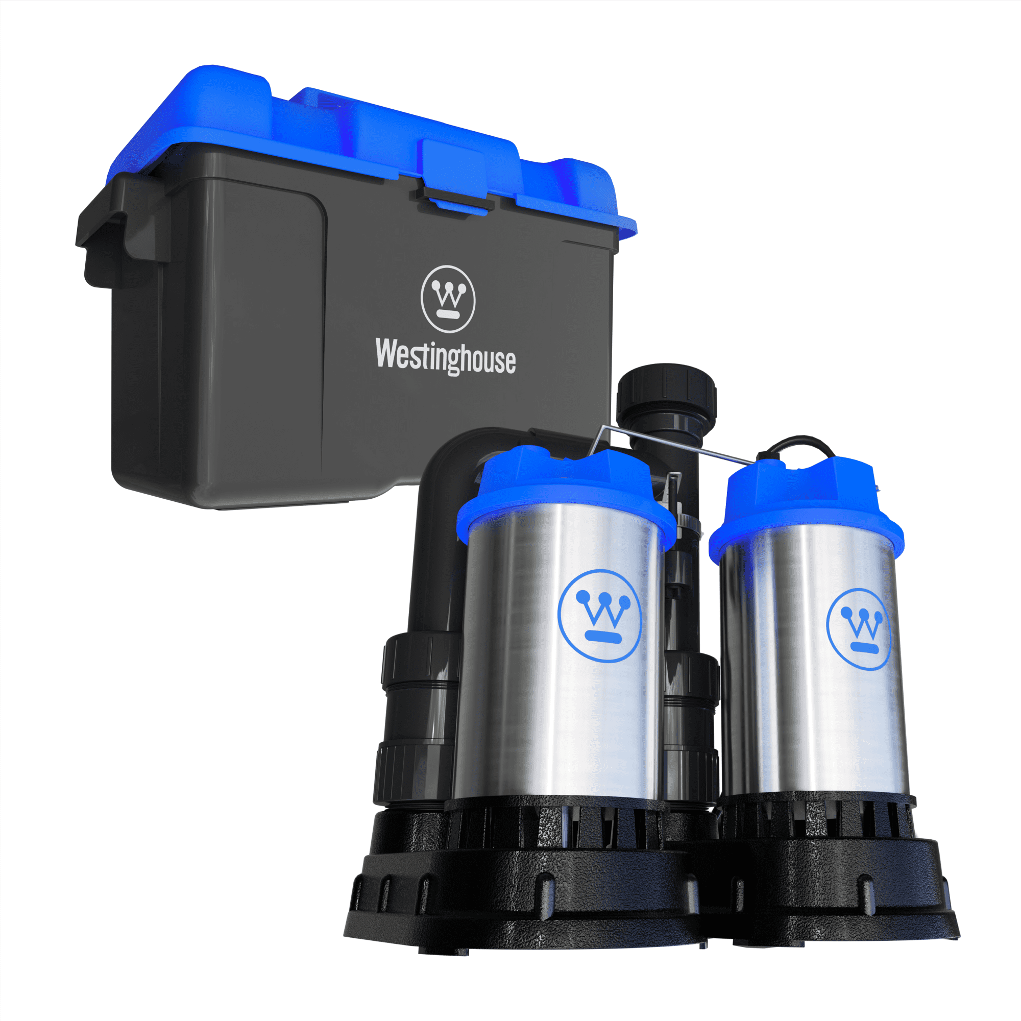 Westinghouse 1/2 HP Sump Pump With Battery Backup System - Up to 5200 GPH
