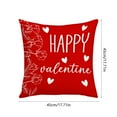 thumbnail image 3 of EWASWON Valentine's Day Cushion Cover 45x45cm - Double-Sided Printed Cute Red Teddy Bear Plaid Soft Cloth Pillowcase for Sofa Bedroom Home Decor, 1PC, 3 of 6