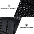 thumbnail image 4 of SHISUYAN Bike Front Basket Rattan Woven Basket With Cover Lid Handlebar Storage Baskets Electric Off Baskets for ( Black ), 4 of 8