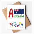 thumbnail image 1 of Australia National Flag Red Blue Pattern Wedding Cards Congratulations Greeting Envelopes, 1 of 3