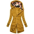 thumbnail image 1 of Women Solid Color Coat Button Down Overcoat Fluffy Jacket Long Sleeve Cardigan Warm Winter Overcoat Windproof Outer Coat, 1 of 6