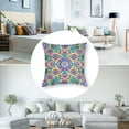 thumbnail image 5 of Acheng Retro Pillow Sham, Ethnic Design Hippie Art Mandala with Rainbow Colors Trippy Medallion LGBT Pride, Decorative Printed Pillowcase White, 5 of 7