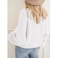 thumbnail image 5 of Suéter PRETTYGARDEN Oversized Otoño Invierno Blanco Mediano, 5 of 5