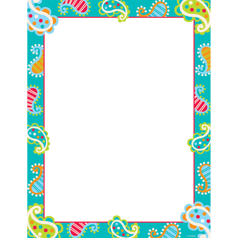 PLAYFUL PAISLEY COMPUTER PAPER