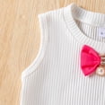 thumbnail image 5 of Gibobby Girls Outfit Sets Kids Toddler Baby Spring Summer Print Sleeveless Tops Shorts Outfits Clothes Girls Playtime Sets Size(9-12 Months,Hot Pink), 5 of 7