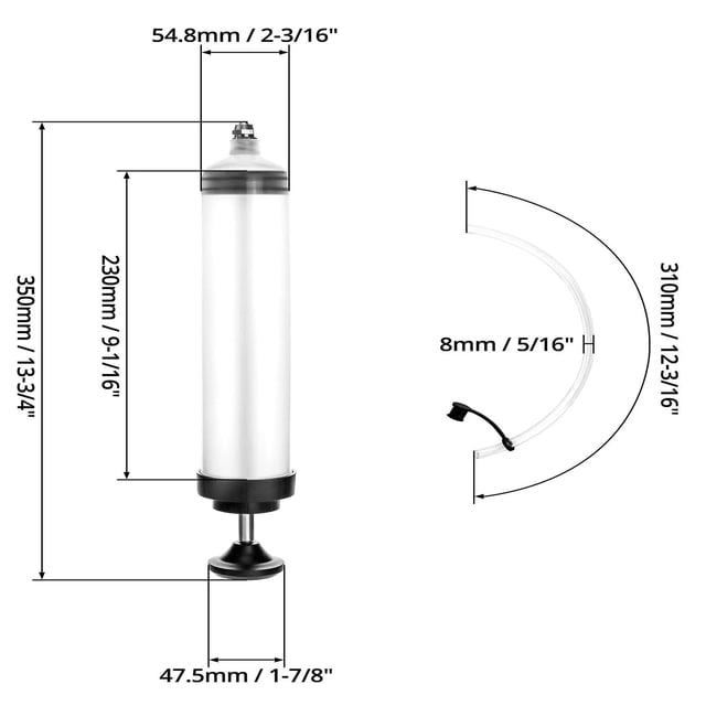 Car Fluid Extractor Syringe Action for Extracting Fluid Dispensing Tanks Automotive Gear Pump Oil Brake Fluid Extractor~20163