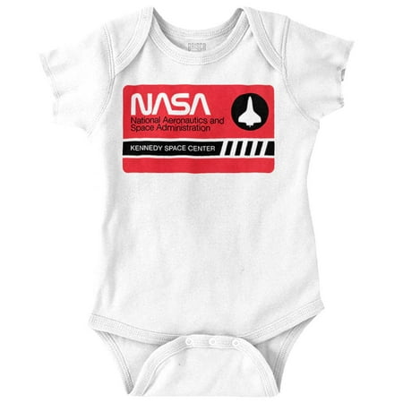 

NASA Worm Logo Kennedy Space Center Romper Boys or Girls Infant Baby Brisco Brands NB