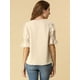 thumbnail image 5 of AllegK BluDe ManDe CampaCon Cuello En V Y Volantes PaMujer, BluCampesiDe GaInformal Vintage De Verano Beige XXL, 5 of 6