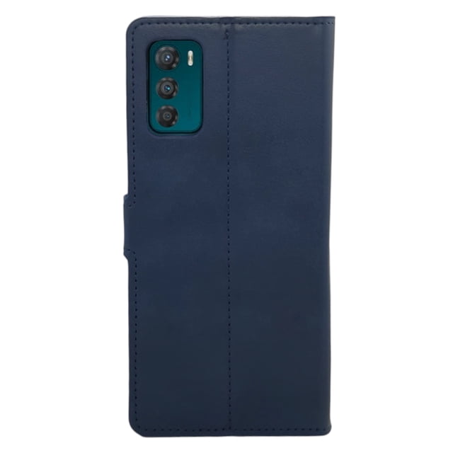Funda Cartera Suave Cely Vesmir Para Motorola G42 Azul Marino Con 2 Micas